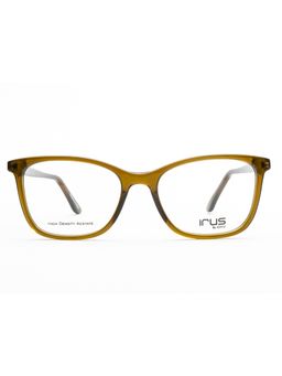 IRUS - Women Full Rim Square Shiny Crystal Green Acetate Eyeglass Frame (52)