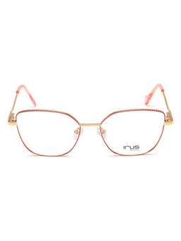 IRUS - Women Full Rim Butterfly Matt Red Metal Eyeglass Frame (55)