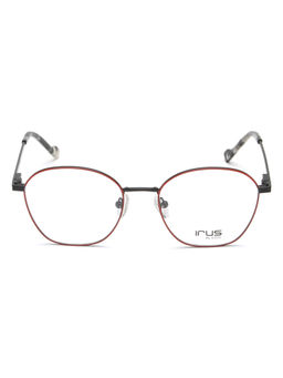 IRUS - Women Full Rim Oval Matt Red Metal Eyeglass Frame (51)