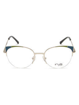 IRUS - Women Half Rim Cat Eye Matt Multi-Color Metal Eyeglass Frame (50)