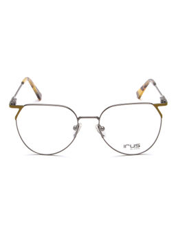 IRUS - Women Full Rim Oval Matt Grey Metal Eyeglass Frame (52)