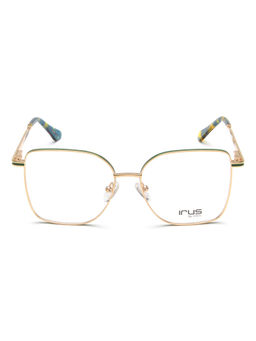IRUS - Women Full Rim Butterfly Matt Rose Gold Metal Eyeglass Frame (53)