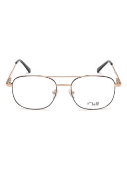 IRUS - Men Full Rim Square Matt Black Metal Eyeglass Frame (53)