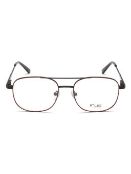 IRUS - Men Full Rim Square Matt Black Metal Eyeglass Frame (53)