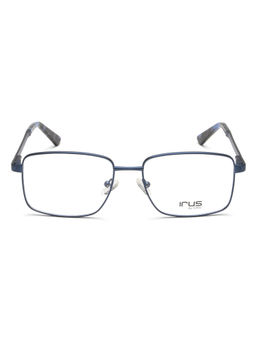 IRUS - Men Full Rim Square Matt Blue Metal Eyeglass Frame (55)