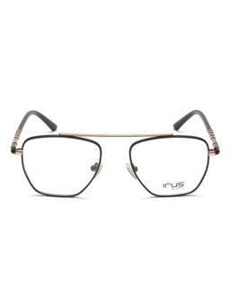 IRUS - Unisex Full Rim Square Matt Black Metal Eyeglass Frame (51)