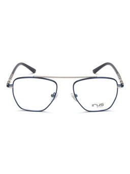 IRUS - Unisex Full Rim Square Matt Blue Metal Eyeglass Frame (51)