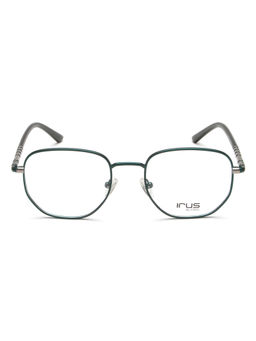 IRUS - Unisex Full Rim Square Matt Green Metal Eyeglass Frame (52)