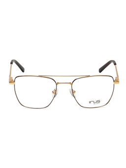 IRUS - Men Full Rim Square Matt Brown Metal Eyeglass Frame (52)