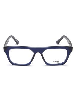 IRUS - Men Full Rim Square Shiny Blue Acetate Eyeglass Frame (53)