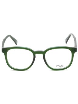IRUS - Men Full Rim Square Shiny Crystal Green Acetate Eyeglass Frame (50)