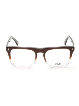 IRUS - Men Full Rim Square Shiny Crystal Multi-Color Acetate Eyeglass Frame (55)