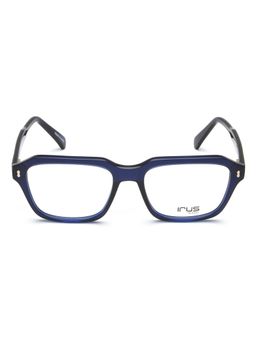 IRUS - Men Full Rim Square Shiny Blue Acetate Eyeglass Frame (53)