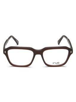 IRUS - Men Full Rim Square Matt Brown Acetate Eyeglass Frame (53)