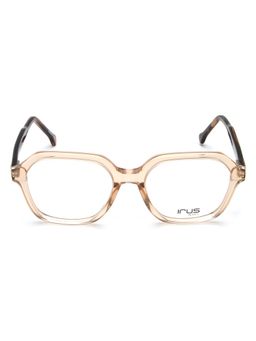 IRUS - Men Full Rim Irregular Shiny Beige Acetate Eyeglass Frame (52)