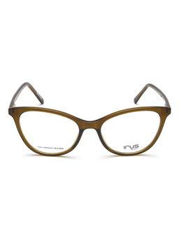 IRUS - Women Full Rim Cat Eye Shiny Green Acetate Eyeglass Frame (54)