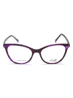 IRUS - Women Full Rim Cat Eye Shiny Purple Acetate Eyeglass Frame (54)