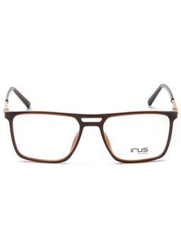 IRUS - Men Full Rim Square Shiny Brown TR90 Eyeglass Frame (52)