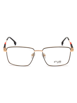 IRUS - Men Full Rim Square Matt Black Metal Eyeglass Frame (53)