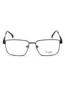 IRUS - Men Full Rim Square Matt Black Metal Eyeglass Frame (53)