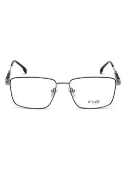 IRUS - Men Full Rim Square Matt Grey Metal Eyeglass Frame (53)