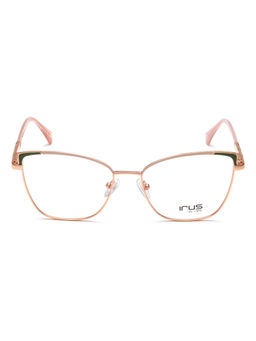 IRUS - Women Full Rim Cat Eye Shiny Pink Metal Eyeglass Frame (54)