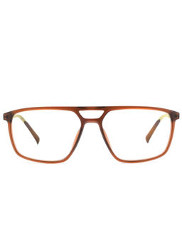 IRUS - Men Full Rim Square Matt Brown TR90 Eyeglass Frame (55)