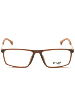 IRUS - Men Full Rim Rectangle Matt Brown TR90 Eyeglass Frame (55)