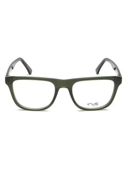 IRUS - Men Full Rim Square Shiny Crystal Green Acetate Eyeglass Frame (54)