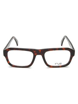 IRUS - Men Full Rim Square Shiny Brown Acetate Eyeglass Frame (54)