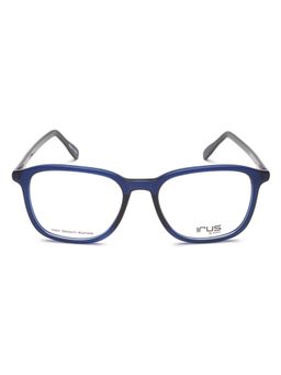 IRUS - Men Full Rim Square Shiny Blue Acetate Eyeglass Frame (52)