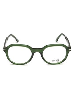 IRUS - Men Full Rim Oval Shiny Crystal Green Acetate Eyeglass Frame (50)