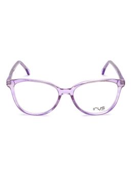 IRUS - Women Full Rim Cat Eye Shiny Crystal Purple Acetate Eyeglass Frame (52)