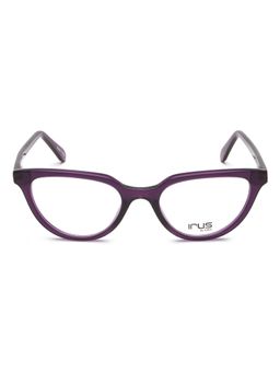 IRUS - Women Full Rim Cat Eye Shiny Purple Acetate Eyeglass Frame (52)
