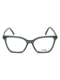 IRUS - Women Full Rim Square Shiny Crystal Green Acetate Eyeglass Frame (53)
