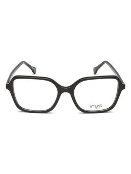 IRUS - Women Full Rim Square Shiny Black Acetate Eyeglass Frame (53)