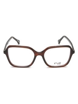 IRUS - Women Full Rim Square Shiny Crystal Brown Acetate Eyeglass Frame (53)