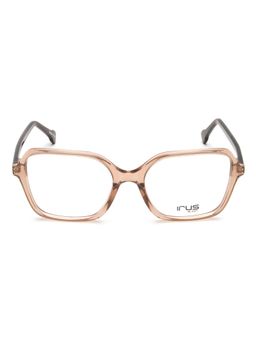 IRUS - Women Full Rim Square Shiny Crystal Beige Acetate Eyeglass Frame (53)
