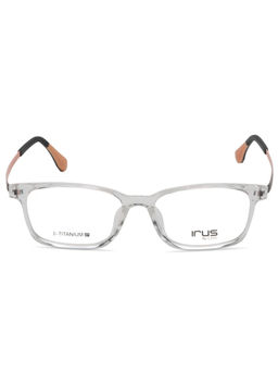IRUS - Women Full Rim Rectangle Shiny Crystal White Polycarbonate Eyeglass Frame (51)