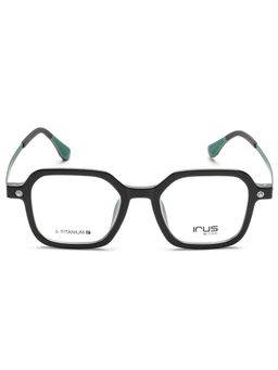 IRUS - Women Full Rim Square Shiny Black Polycarbonate Eyeglass Frame (49)