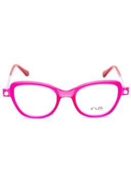 IRUS - Women Full Rim Cat Eye Matt Pink Acetate Eyeglass Frame (49)