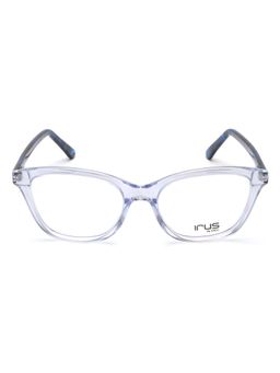 IRUS - Women Full Rim Cat Eye Shiny Crystal Blue Acetate Eyeglass Frame (51)