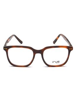 IRUS - Men Full Rim Square Shiny Brown Acetate Eyeglass Frame (51)