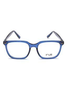 IRUS - Men Full Rim Square Shiny Blue Acetate Eyeglass Frame (51)