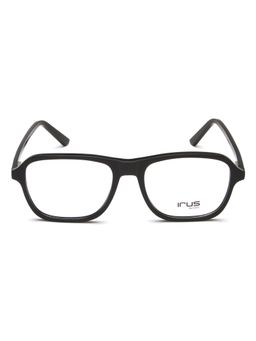 IRUS - Men Full Rim Square Shiny Black Acetate Eyeglass Frame (54)