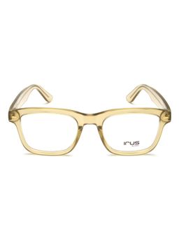 IRUS - Men Full Rim Square Shiny Yellow Acetate Eyeglass Frame (52)