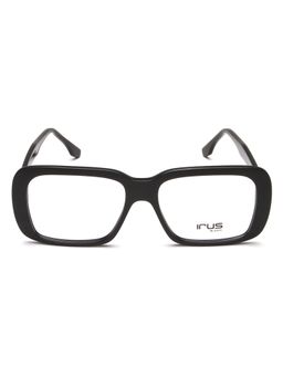 IRUS - Men Full Rim Rectangle Shiny Black Acetate Eyeglass Frame (54)