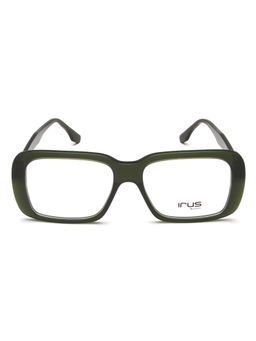 IRUS - Men Full Rim Rectangle Shiny Green Acetate Eyeglass Frame (54)