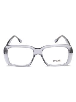 IRUS - Men Full Rim Rectangle Shiny Grey Acetate Eyeglass Frame (54)
