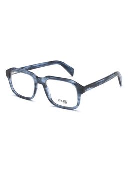 IRUS - Men Full Rim Square Shiny Blue Acetate Eyeglass Frame (53)